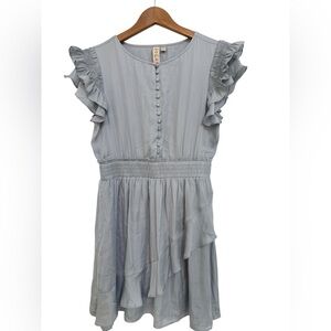 Dolan Anthropologie Gray Flowy Dress